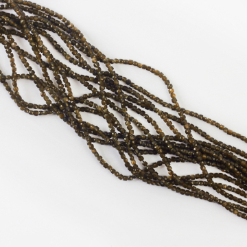 Złoty obsydian kostka fasetowana 2x2mm