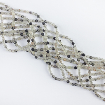 Kryształ górski z rutylem kulka fasetowana 3,5mm