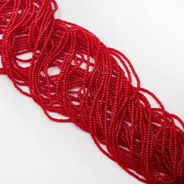 Kocie oko kulka gładka czerwona 2mm