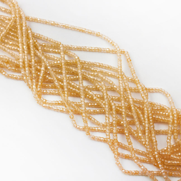 Cyrkonia oponka fasetowana żółta 3x2mm