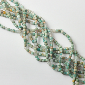 Amazonit kostka fasetowana 4mm