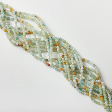 Amazonit kostka fasetowana 3-3,5mm