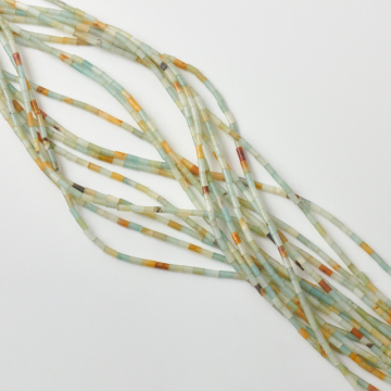 Amazonit słupek gładki 4,5x2,5mm