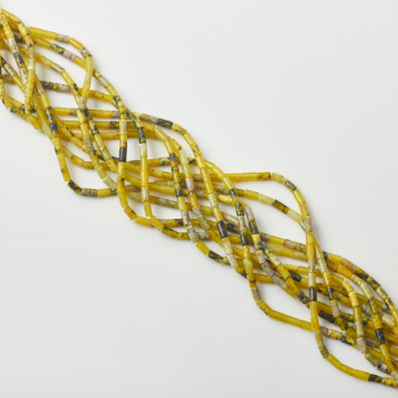 Żółty turkus słupek gładki 4,5x2mm