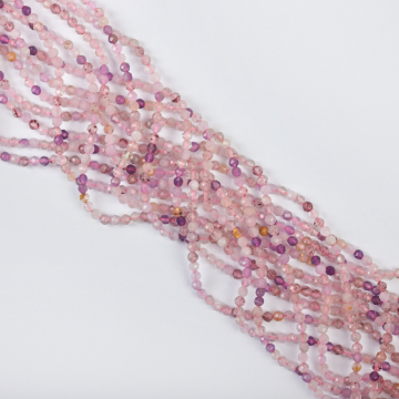 Mix kryształów górskich kulka fasetowana 3mm