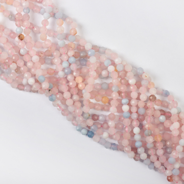 Morganit kulka fasetowana 4mm