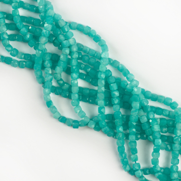 Amazonit kostka fasetowana 4mm