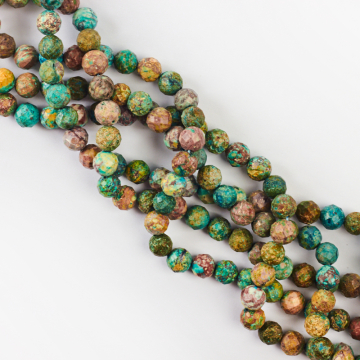 Chryzokola kulka fasetowana 8mm