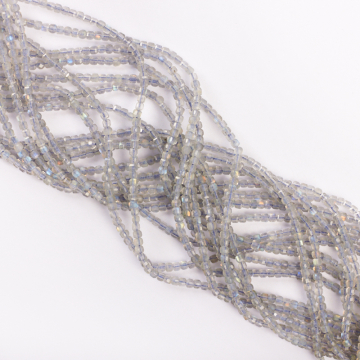 Labradoryt kostka fasetowana 3x2,5mm