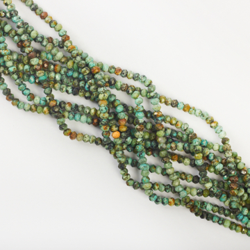 Turkus oponka fasetowana 3,5x4mm