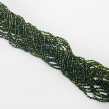 Zielony turmalin kulka fasetowana 2mm