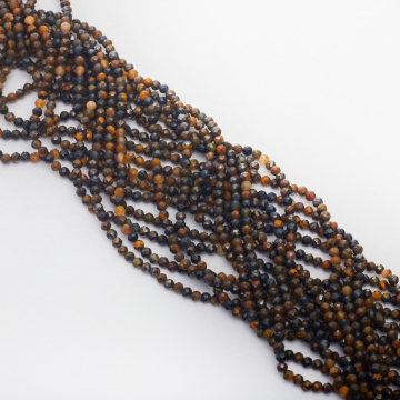 Tygrysie oko kulka fasetowana 2,5mm