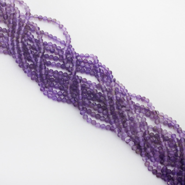 Ametyst cieniowany kulka fasetowana 3mm