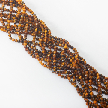 Tygrysie oko kulka fasetowana 4,5mm