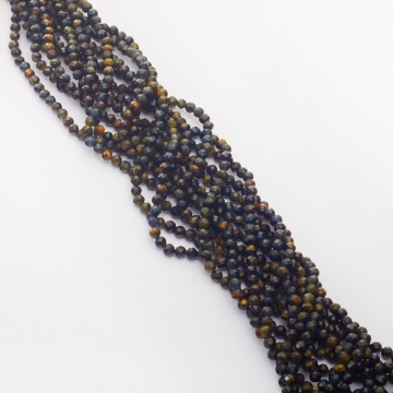 Tygrysie oko kulka fasetowana 4-4,5mm