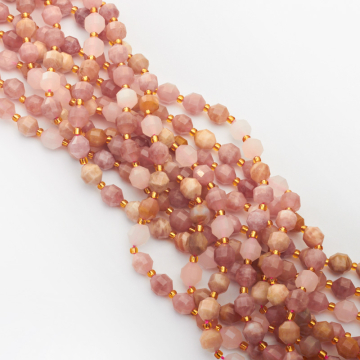 Kamień słoneczny baryłka fasetowana 8mm Kamień słoneczny baryłka fasetowana 8mm