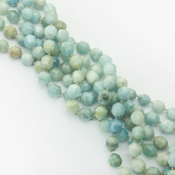 Akwamaryn baryłka fasetowana 10-11mm