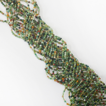 Agat indyjski kulka fasetowana 2,5mm