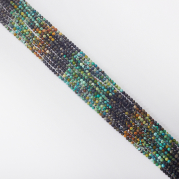 Turkus naturalny kulka fasetowana cieniowana 2,5mm