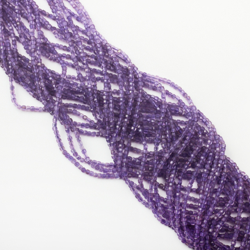 Ametyst kostka fasetowana 2,5x2,5mm