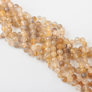 Kryształ górski z rutylem kulka fasetowana 8mm