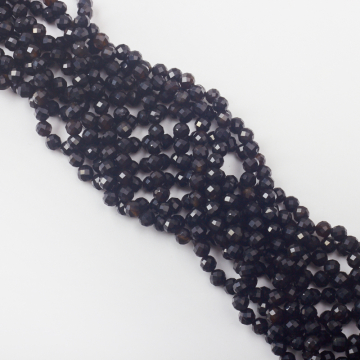 Czarny agat kulka fasetowana 6mm