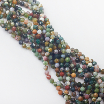 Agat indyjski kulka fasetowana 6mm