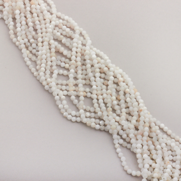 Kamień księżycowy kulka fasetowana 4mm