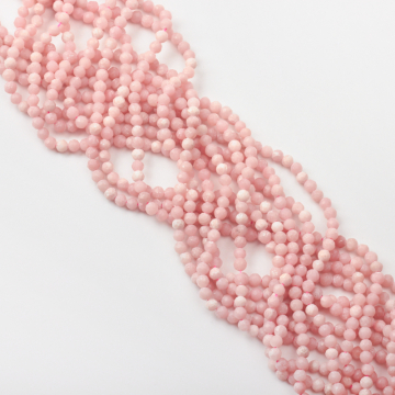 Opal różowy kulka fasetowana 4mm