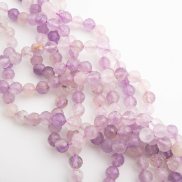 Ametyst lawendowy kulka fasetowana 6mm