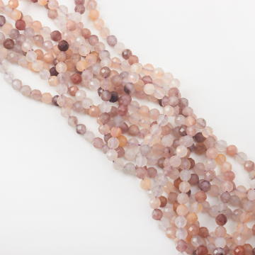 Kryształ górski z berylem kulka fasetowana 6mm