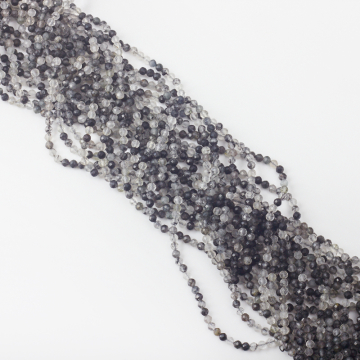 Kryształ górski z rutylem kulka fasetowana 3,5mm