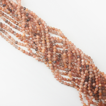 Kamień słoneczny kulka fasetowana 4mm