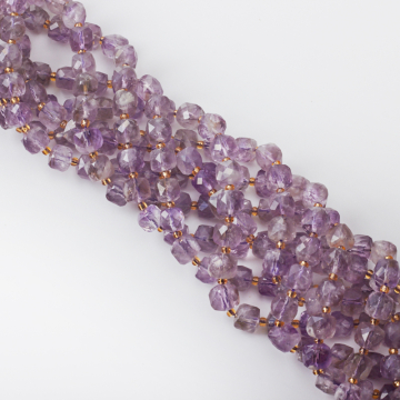 Ametyst kostka fasetowana 8,5mm