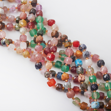 Mix kamieni kostka fasetowana 8mm