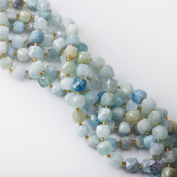 Akwamaryn kostka fasetowana 10mm