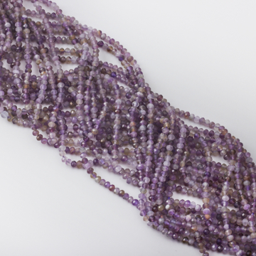 Ametyst oponka fasetowana 3x4mm