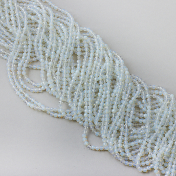 Opal syntetyczny kulka fasetowana 3mm - na sznurze