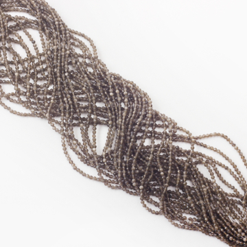 Srebrny obsydian kulka fasetowana 2mm - na sznury