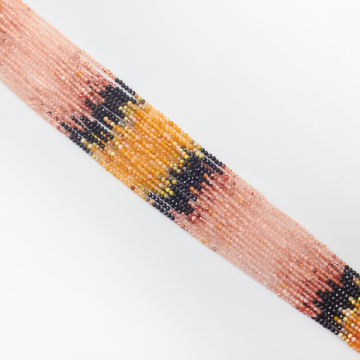 Mix kamieni kulki fasetowane cieniowane 2mm