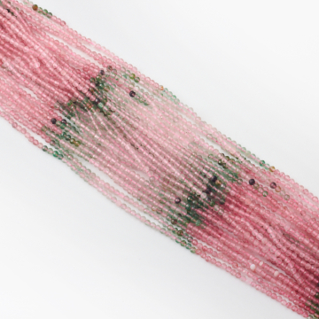 Mix kamieni kulki fasetowane cieniowane kryształ górski 2,5mm