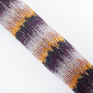 Mix kamieni kulki fasetowane cieniowane 2mm