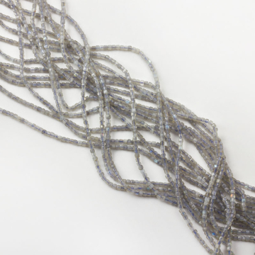 Labradoryt kostka fasetowana 2,5x2,5mm