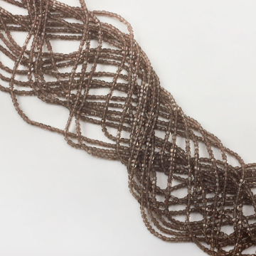 Dymny kryształ górski kostka fasetowana 2,5x2,5mm