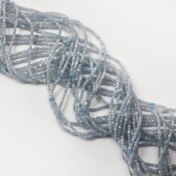 Akwamaryn kostka fasetowana 2,5x2,5mm