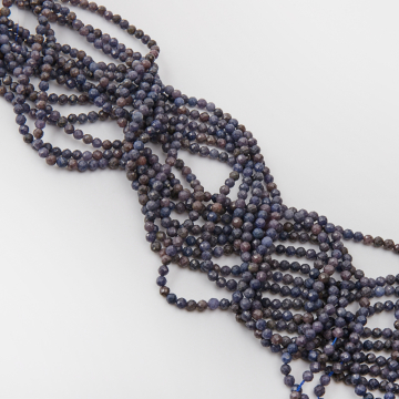 Rubin z szafirem kulka fasetowana 4mm - na sznury