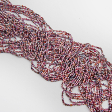 Rubin z szafirem kulka fasetowana 2mm - na sznury