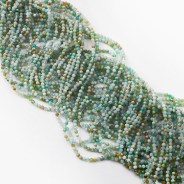 Amazonit kulka fasetowana 2,5mm