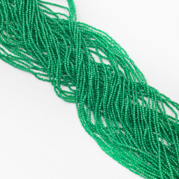 Kocie oko kulka fasetowana zielona 2mm