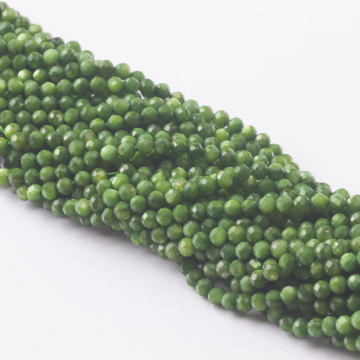 Zielona masa perłowa kulka fasetowana 3,5mm